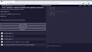 Basic JavaScript Compound Assignment With Augmented Subtraction freeCodeCamp