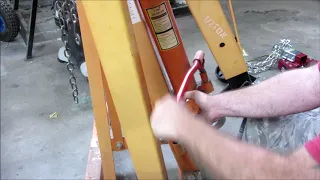 BLEEDING AIR FROM HARBOR FREIGHT ENGINE HOIST