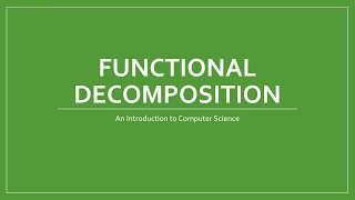 Functional Decomposition v2 0 0
