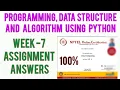 NPTEL Programming Data Structures and Algorithms Using Python Week 7 Quiz Assignment 7 Answers