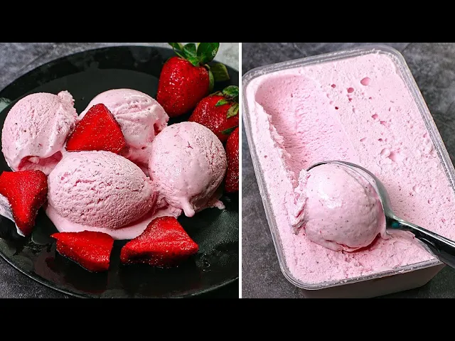 Banana Strawberry Ice cream | How to Make Ice Cream | #shorts