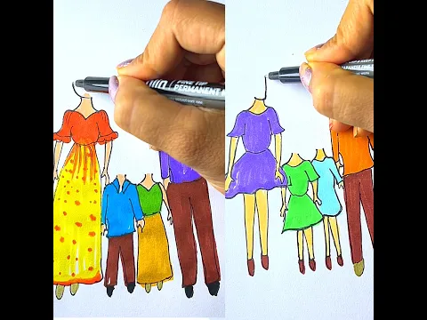 2 Types of Funny Family Stories is back #shorts #art #craft #drawing