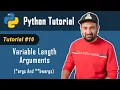 Python Tutorial - 16 Python Tutorial For Beginners In Hindi variable length arguments in python