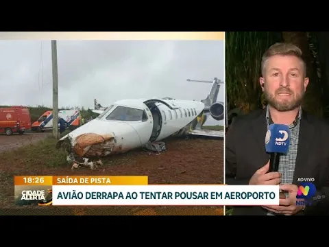 Aeroporto de Chapecó: avião derrapa durante pouso no aeroporto