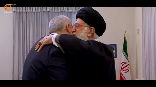 شاهد كيف كان الوداع الأخير بين الشهيد اسماعيل هنية والسيد علي خامنئي دندنها