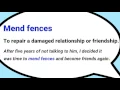 Mend fences