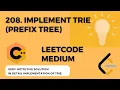 LEETCODE 208 Implement Trie Prefix Tree C Tutorial