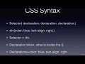 3 CSS Syntax