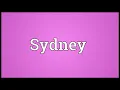 Sydney Meaning