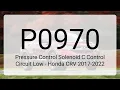 DTC P0970 Pressure Control Solenoid C Control Circuit Low - Honda CRV 2017-2022