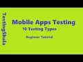 mobile application testing tutorial testing types testingshala Tutorials for Beginners