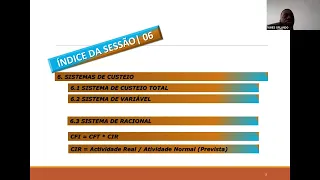 SISTEMAS DE CUSTEIO TOTAL, VARIÁVEL, RACIONAL