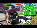 Eating Gas Station Food at Circle K for 24 HOURS Stealth Camping Thunderstorms Part 1