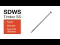 SDWS Timber SS Screw Stainless Steel Structural Screw