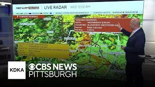 Tornado warning issued for parts of Pittsburgh area as severe weather moves through the region
