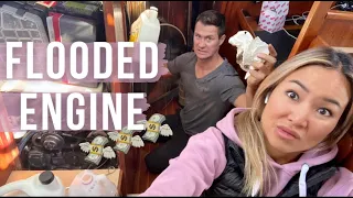 Sailing and Motor Woes –  Flooded Engine & Fuel Starvation  – Ep 9