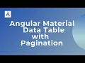 How to create Data Table with Pagination using Angular Material