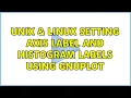 Unix Linux Setting axis label and histogram labels using GNUplot