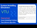 Event scheduling Problem Time Advance Mechanism in Simulation SMS VTU