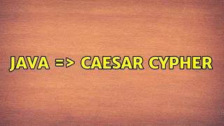 Java Caesar Cypher