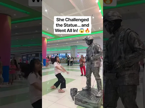 She Challenged the Statue… and Went All In! 😱🔥