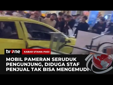 Mobil Pameran Serempet Pengunjung hingga Tabrak Eskalator Mall