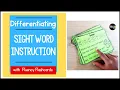 Differentiating Sight Word Instruction with Fluency Flashcards