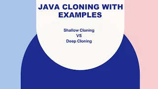 Java Cloning Shallow Cloning VS Deep Cloning