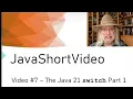 The Java 21 switch Part 1