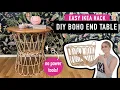 IKEA HACK DIY BOHO END TABLE FROM SNIDAD BASKETS NO POWER TOOLS NECESSARY