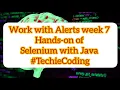 Work with Alerts week 7 Hands-on of Selenium with Java