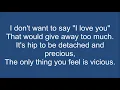 Split Enz- Message to My Girl [Lyrics]