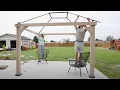 Back Yard Makeover Gazebo Build in 8 Minutes Timelapse