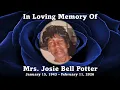 Mrs Josie Bell Potter - Celebration of Life