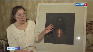 Омская художница вышила уникальную картину, которую можно увидеть только в полной темноте