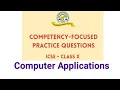 Competency focused questions ICSE Computer Applications 2025