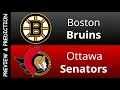 Boston Bruins vs Ottawa Senators Prediction