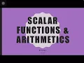 ICT200 Scalar function arithmetics