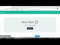 Note Taker App Demonstration