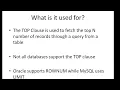SQL Tutorial 24 The TOP and LIMIT Clauses