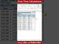 Overtime calculations in Excel