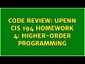 Code Review UPenn CIS 194 Homework 4 Higher-order programming