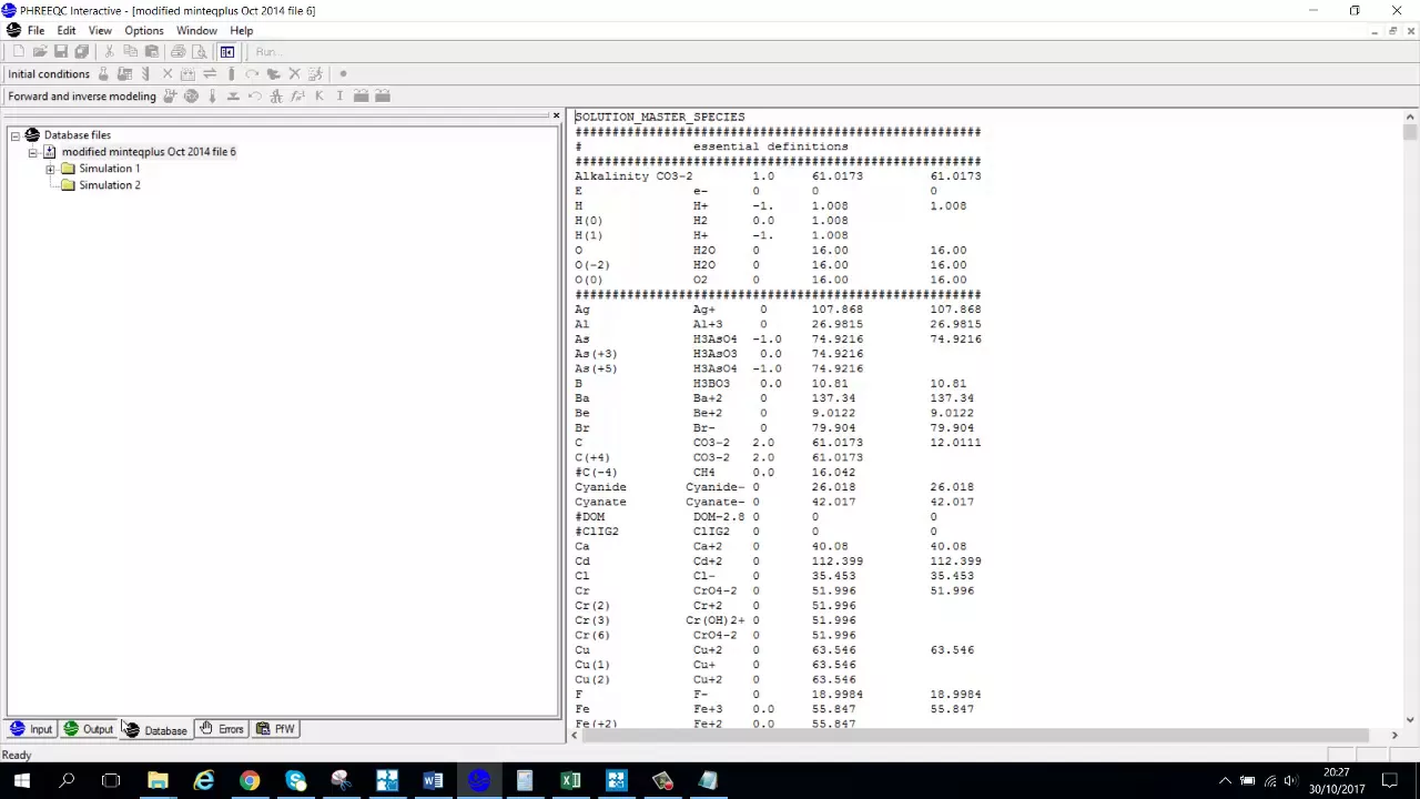 Phreeqc training video 1