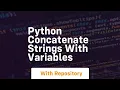 python concatenate strings with variables