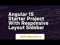 angular 15 starter project with responsive layout sidebar