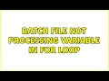 Batch file not processing variable in for loop