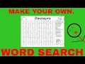 How To Make Your Own Word Search Microsoft Word Ep 1