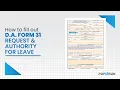 How to Fill Out DA-31 Form Request and Authority for Leave Online PDFRun