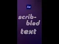 Scribbled Text in After Effects Tutorial