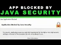 App blocked by Java security Windows 10